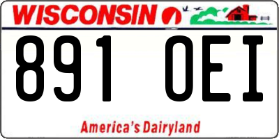 WI license plate 891OEI