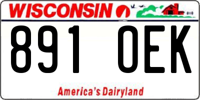 WI license plate 891OEK