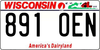 WI license plate 891OEN