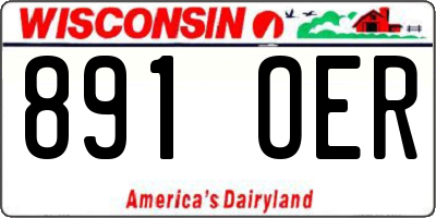 WI license plate 891OER