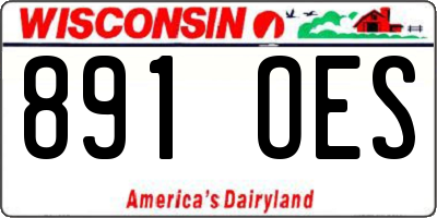 WI license plate 891OES