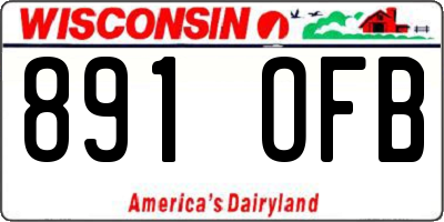 WI license plate 891OFB