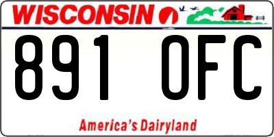 WI license plate 891OFC