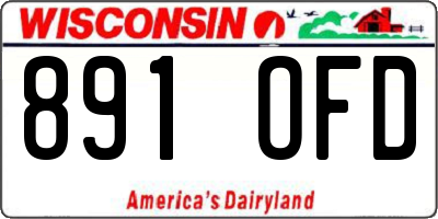 WI license plate 891OFD