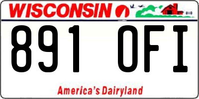WI license plate 891OFI