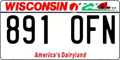 WI license plate 891OFN