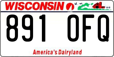 WI license plate 891OFQ