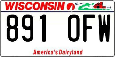 WI license plate 891OFW