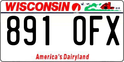 WI license plate 891OFX