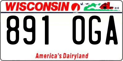 WI license plate 891OGA