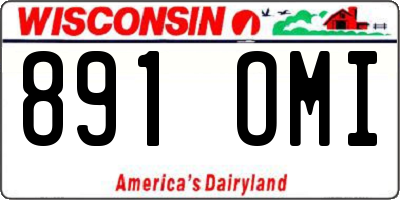 WI license plate 891OMI