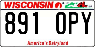 WI license plate 891OPY