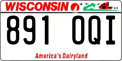 WI license plate 891OQI
