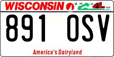 WI license plate 891OSV