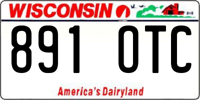 WI license plate 891OTC