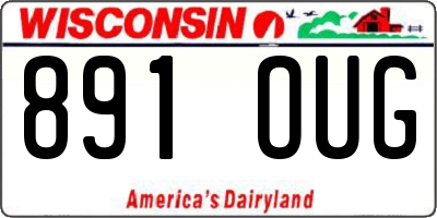 WI license plate 891OUG