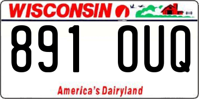 WI license plate 891OUQ