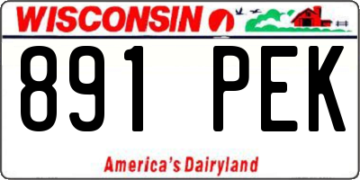 WI license plate 891PEK
