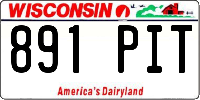 WI license plate 891PIT