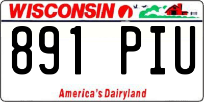 WI license plate 891PIU