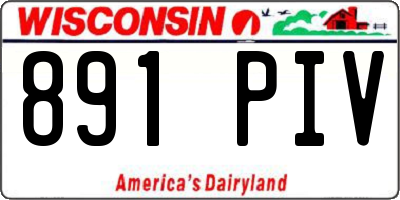 WI license plate 891PIV
