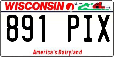 WI license plate 891PIX