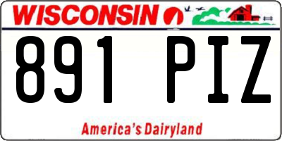 WI license plate 891PIZ