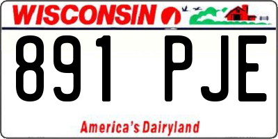 WI license plate 891PJE