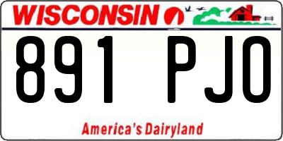 WI license plate 891PJO