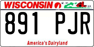 WI license plate 891PJR
