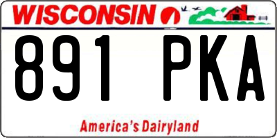 WI license plate 891PKA
