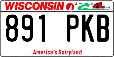 WI license plate 891PKB