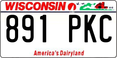 WI license plate 891PKC