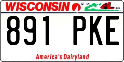 WI license plate 891PKE