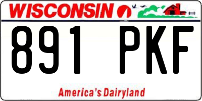 WI license plate 891PKF
