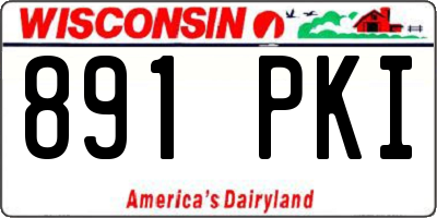 WI license plate 891PKI