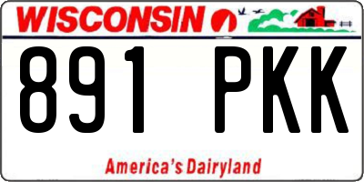 WI license plate 891PKK