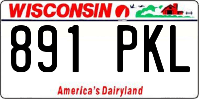 WI license plate 891PKL