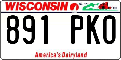 WI license plate 891PKO