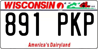 WI license plate 891PKP