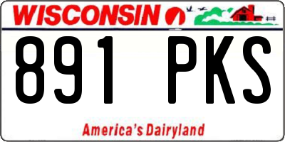 WI license plate 891PKS