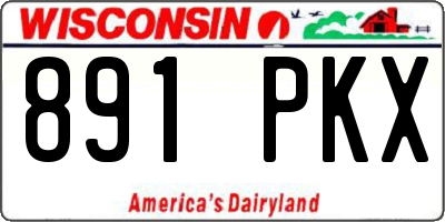 WI license plate 891PKX