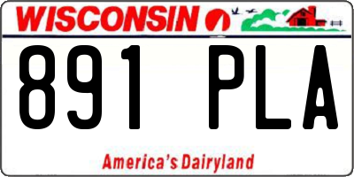 WI license plate 891PLA