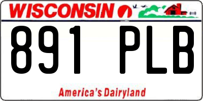 WI license plate 891PLB