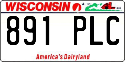 WI license plate 891PLC