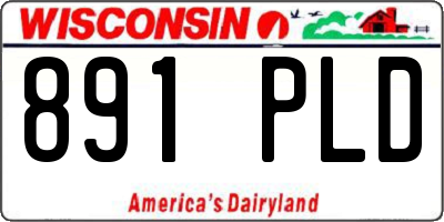 WI license plate 891PLD