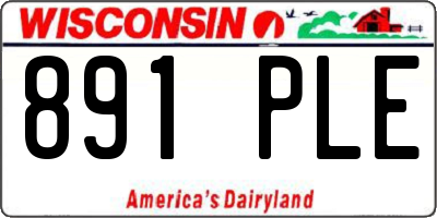 WI license plate 891PLE