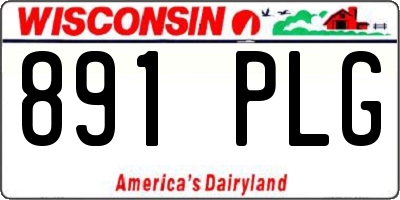 WI license plate 891PLG