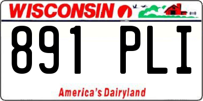 WI license plate 891PLI