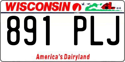 WI license plate 891PLJ